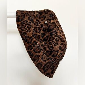 Leopard Print Bucket Hat in Brown and Black